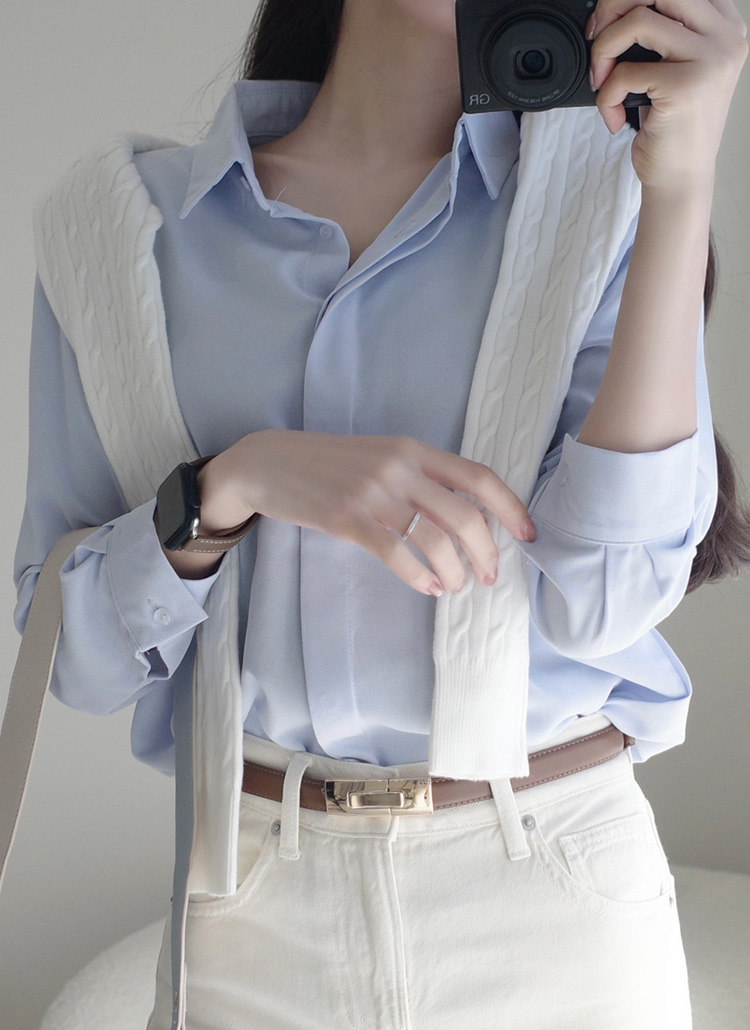 HAND DRAWING EMBROIDERY SHIRT LS / WHITE | GR8