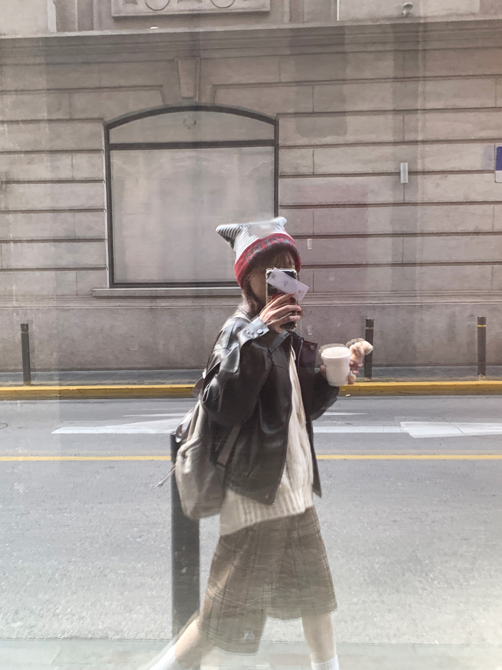 フェイクレザーカラーネックジャンパー | 詳細画像8