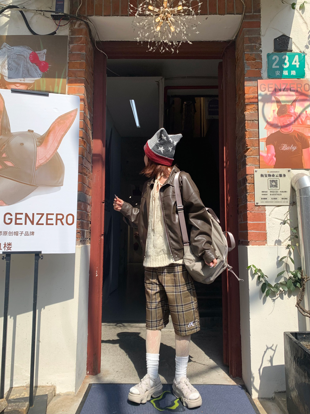 フェイクレザーカラーネックジャンパー | 詳細画像9