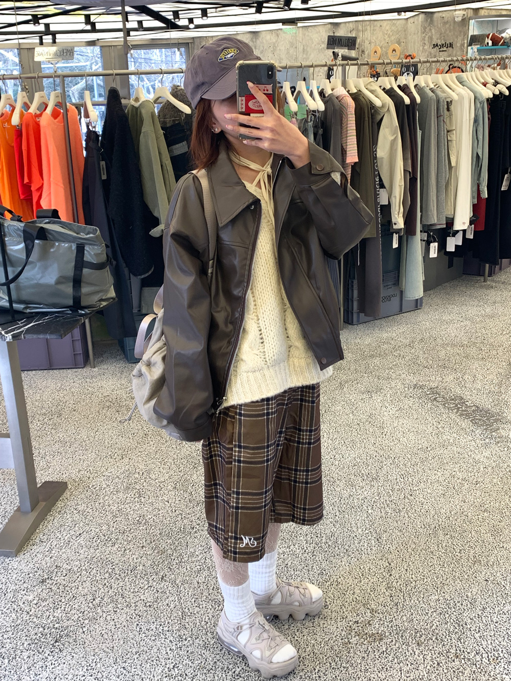 フェイクレザーカラーネックジャンパー | 詳細画像15