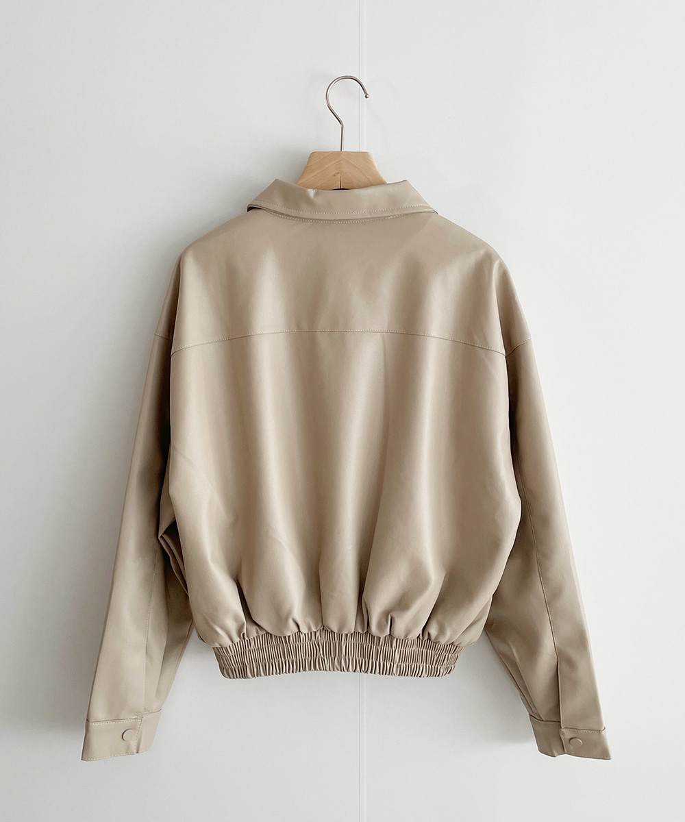 フェイクレザーカラーネックジャンパー | 詳細画像17