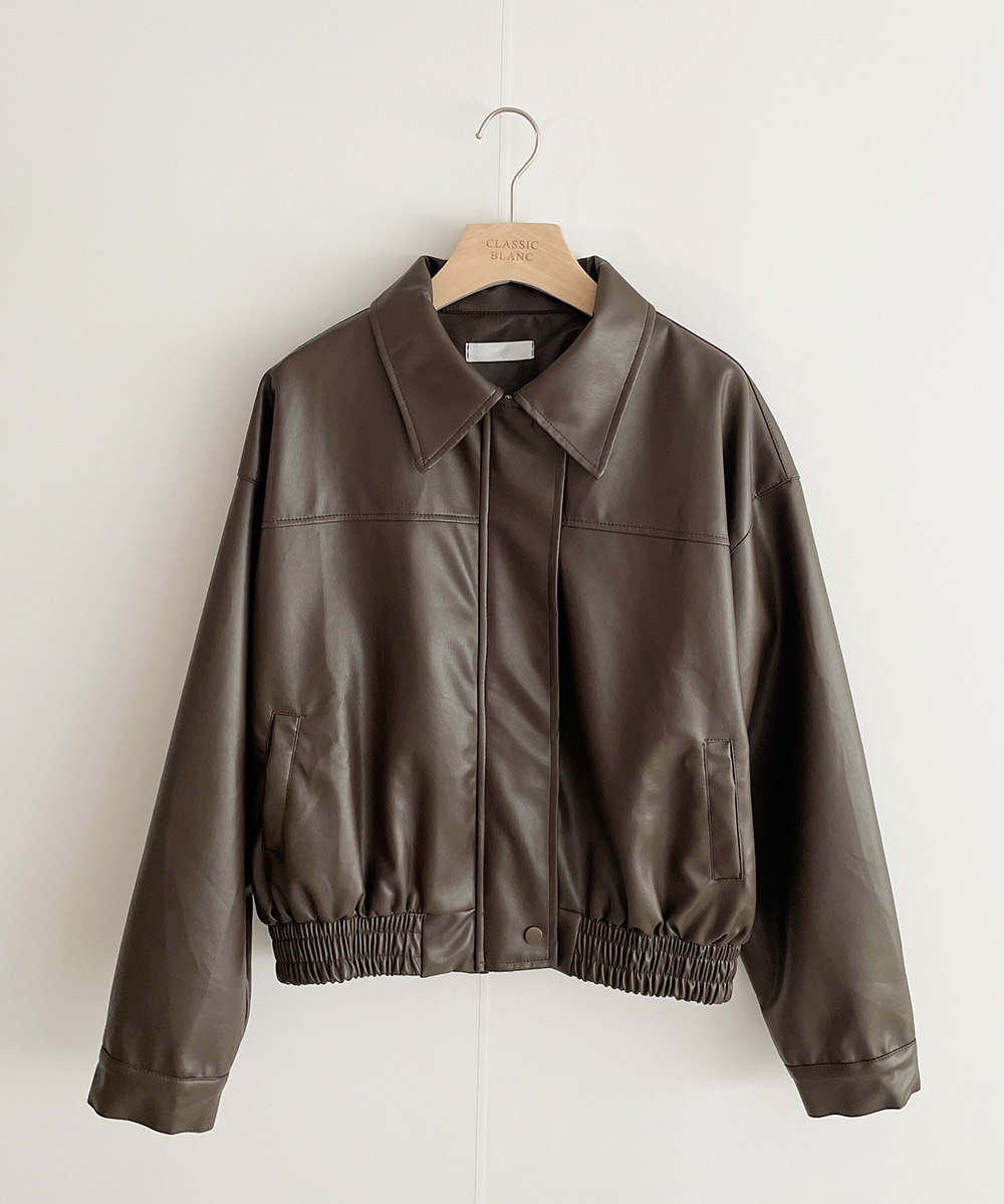 フェイクレザーカラーネックジャンパー | 詳細画像18