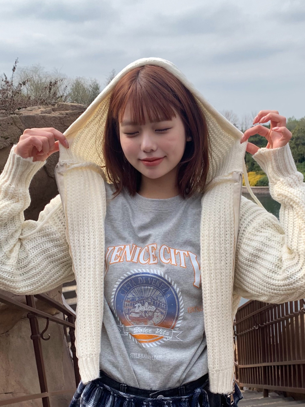 フードニットダブルジップカーディガン | 詳細画像4