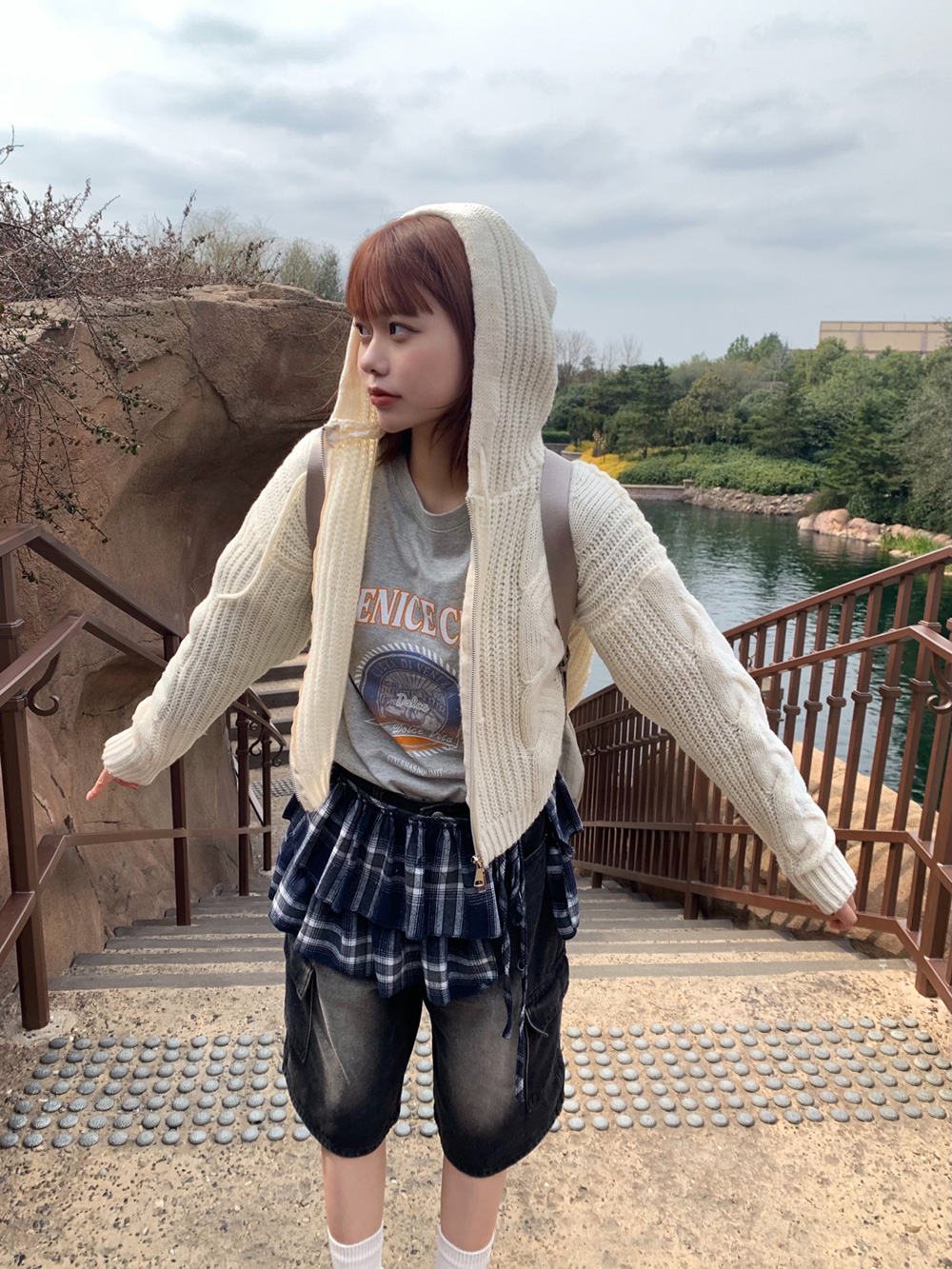 フードニットダブルジップカーディガン | 詳細画像6