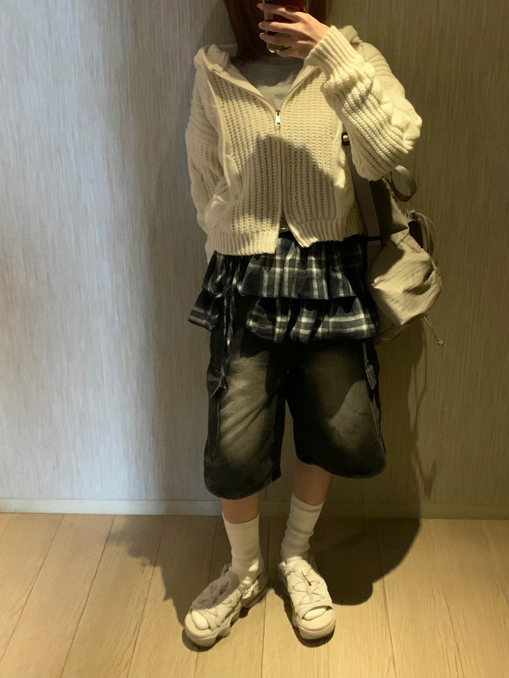 フードニットダブルジップカーディガン | 詳細画像7