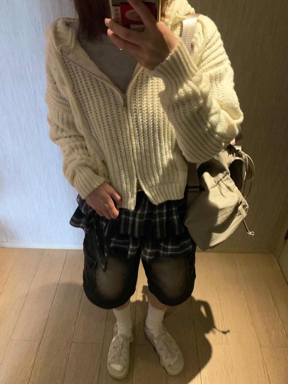 フードニットダブルジップカーディガン | 詳細画像8