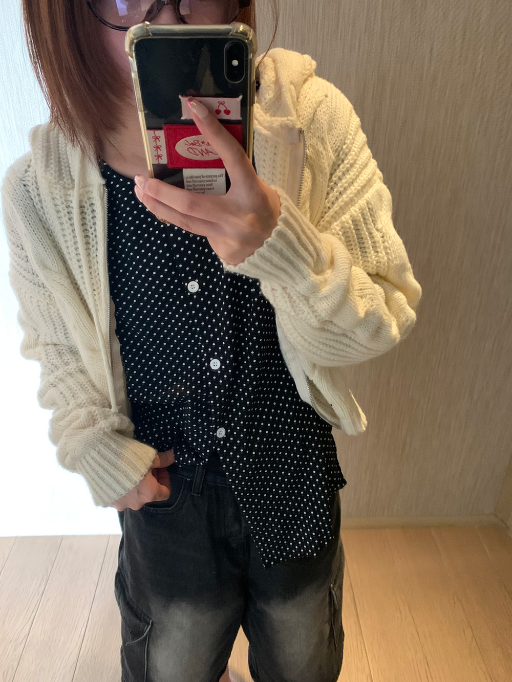 フードニットダブルジップカーディガン | 詳細画像13