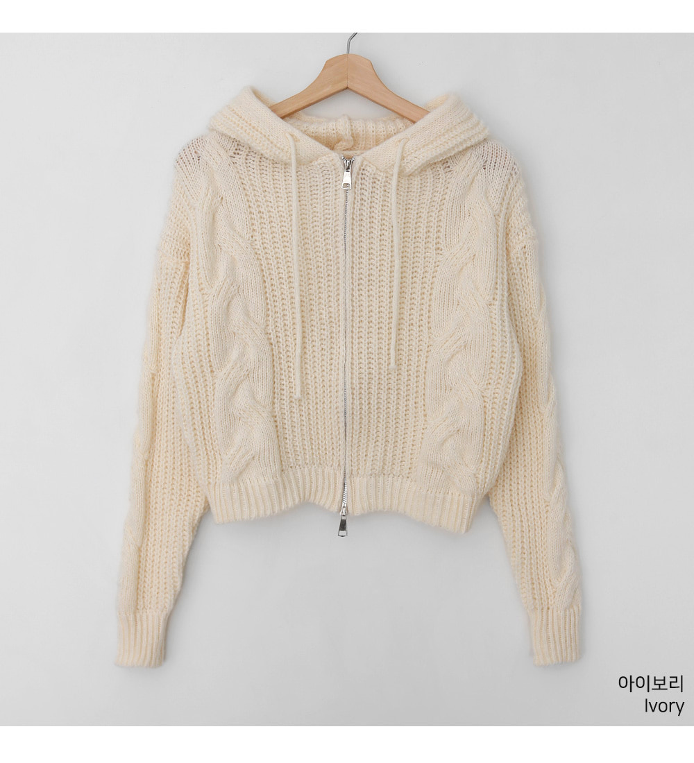 フードニットダブルジップカーディガン | 詳細画像15