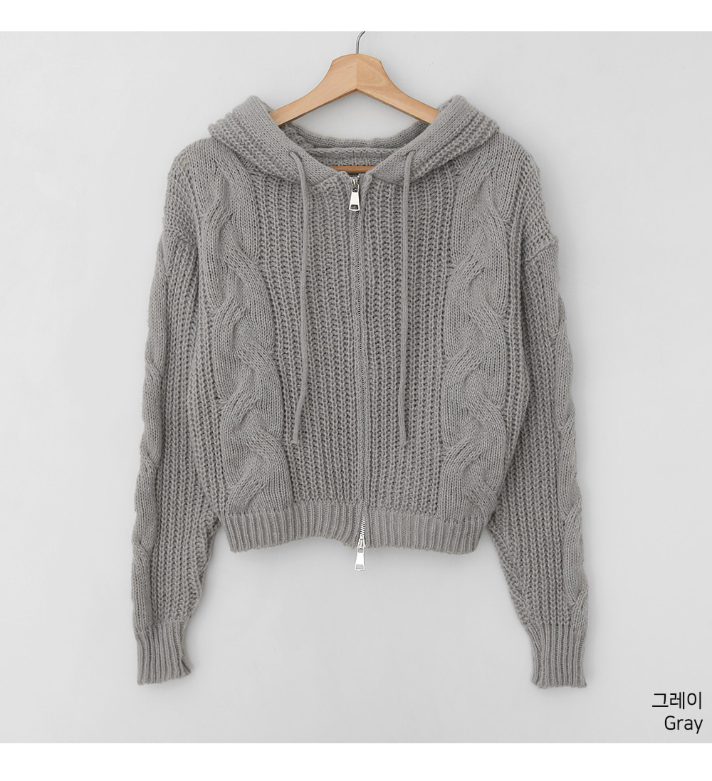 フードニットダブルジップカーディガン | 詳細画像16