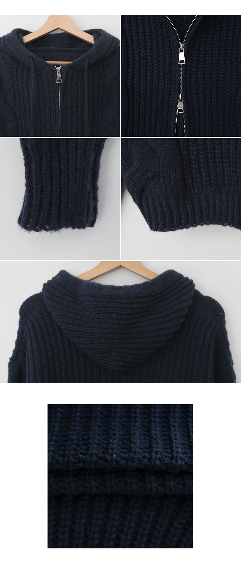 フードニットダブルジップカーディガン | 詳細画像18