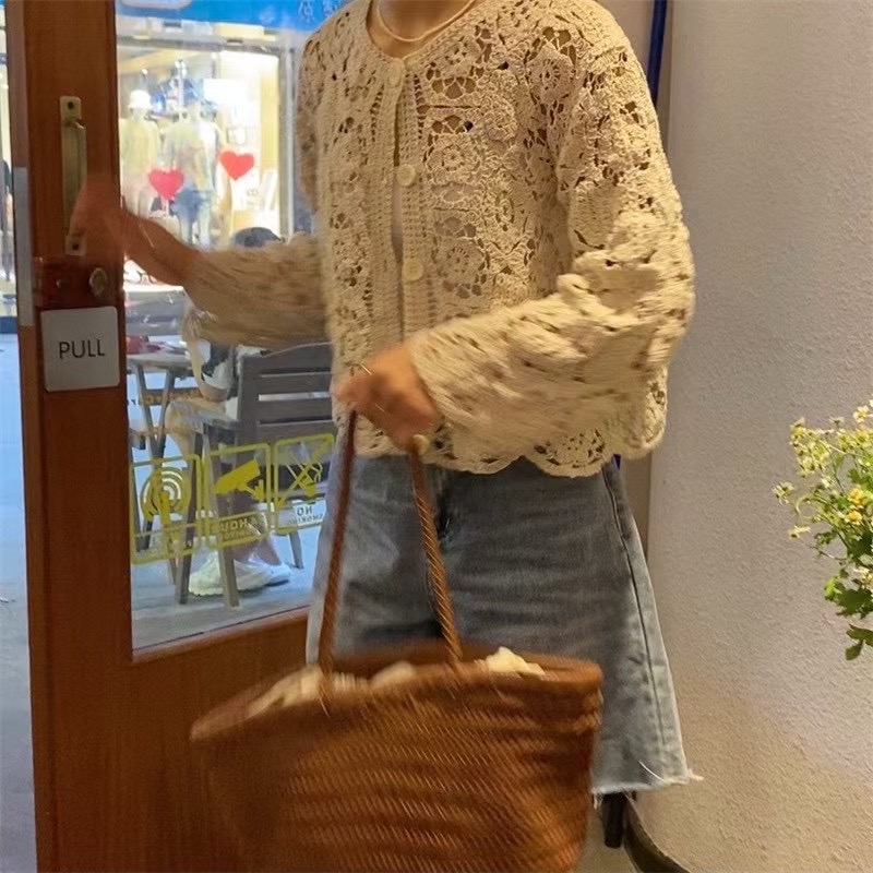 スカラップクロシェシースルーカーディガン | 詳細画像3