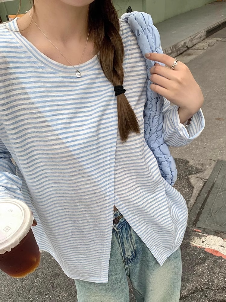 ボーダークロススリットTシャツ | 詳細画像10