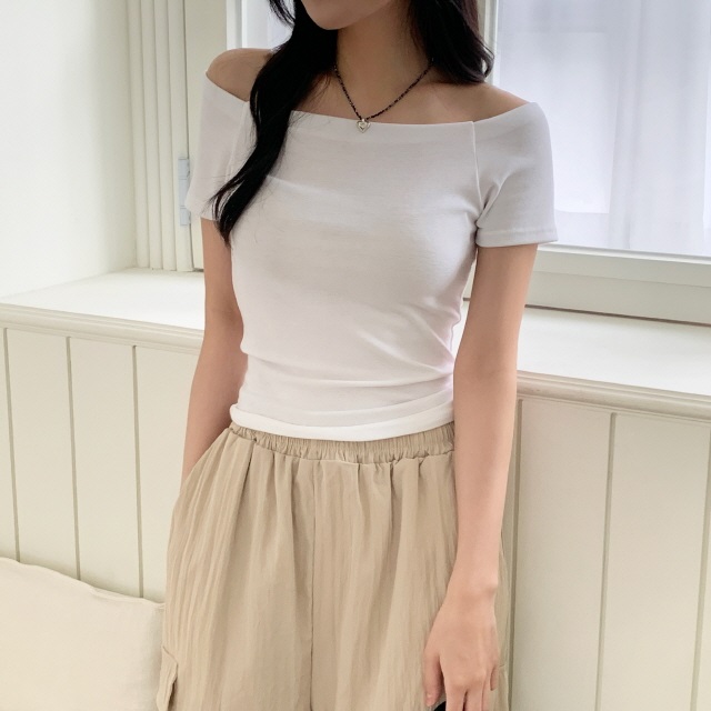 オフショル半袖Tシャツ | 詳細画像6