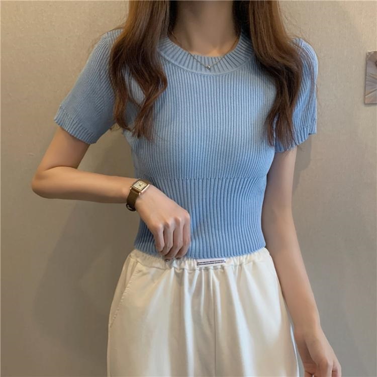 マルチリブクロップド半袖ニット | 詳細画像17