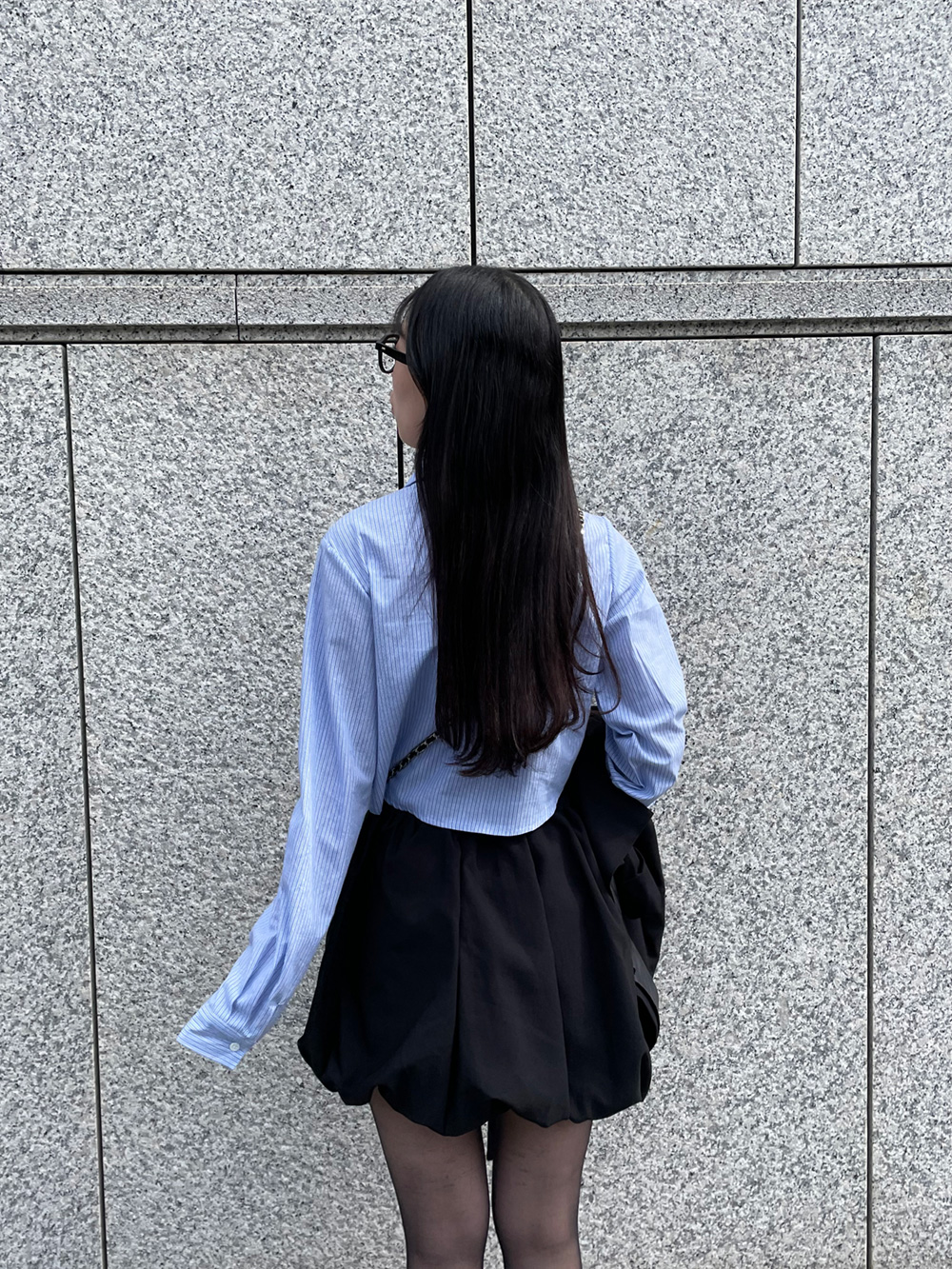 刺繡ストライプクロップドシャツ | 詳細画像9