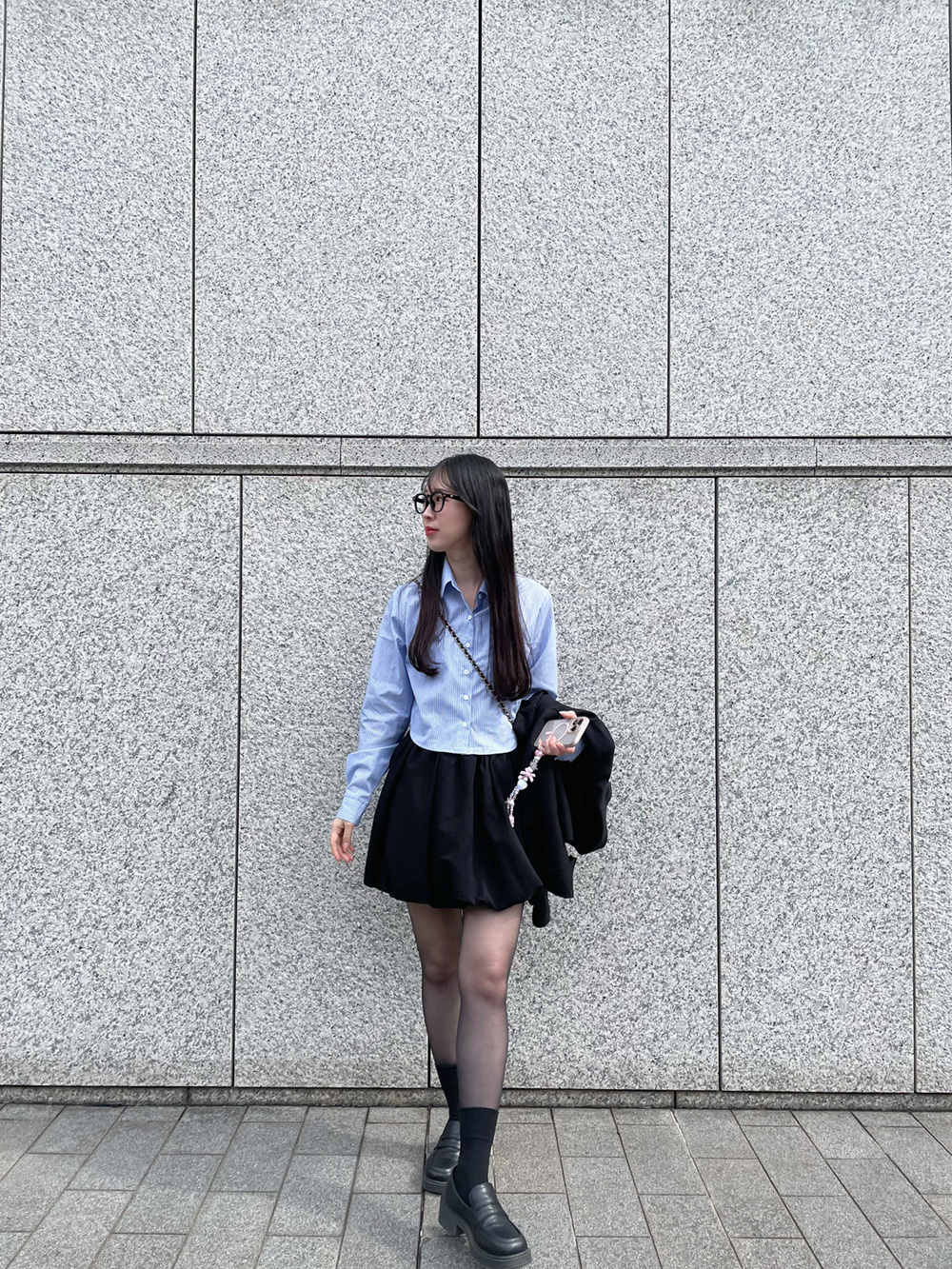 刺繡ストライプクロップドシャツ | 詳細画像11