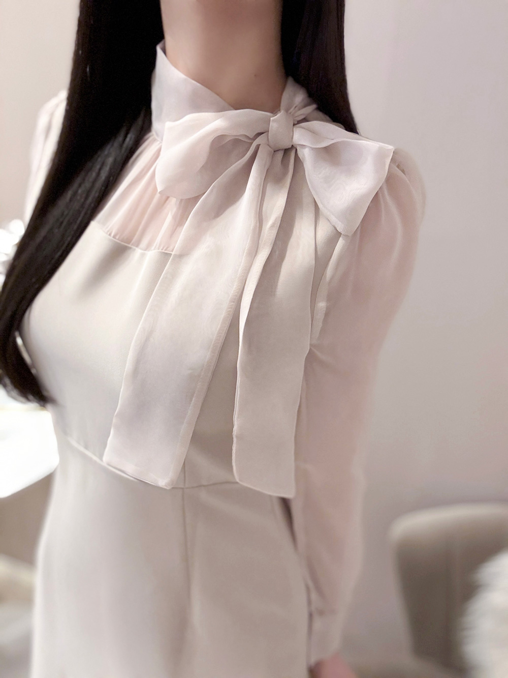 シアーリボンネックワンピース | 詳細画像8