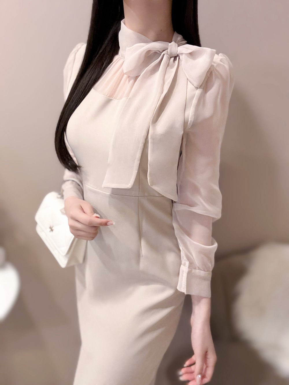 シアーリボンネックワンピース | 詳細画像10