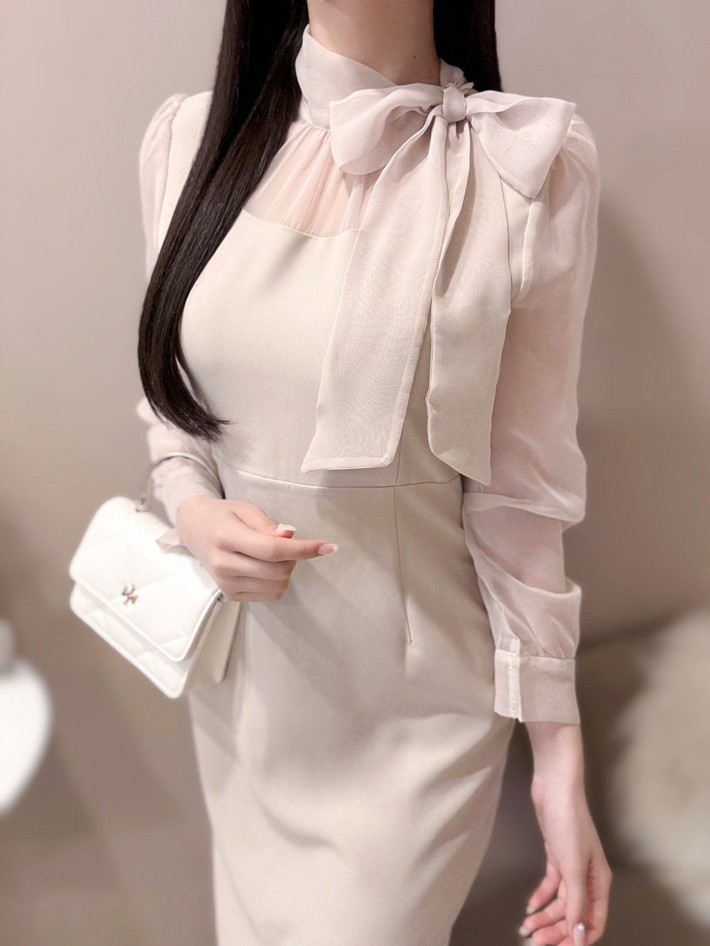 シアーリボンネックワンピース | 詳細画像12