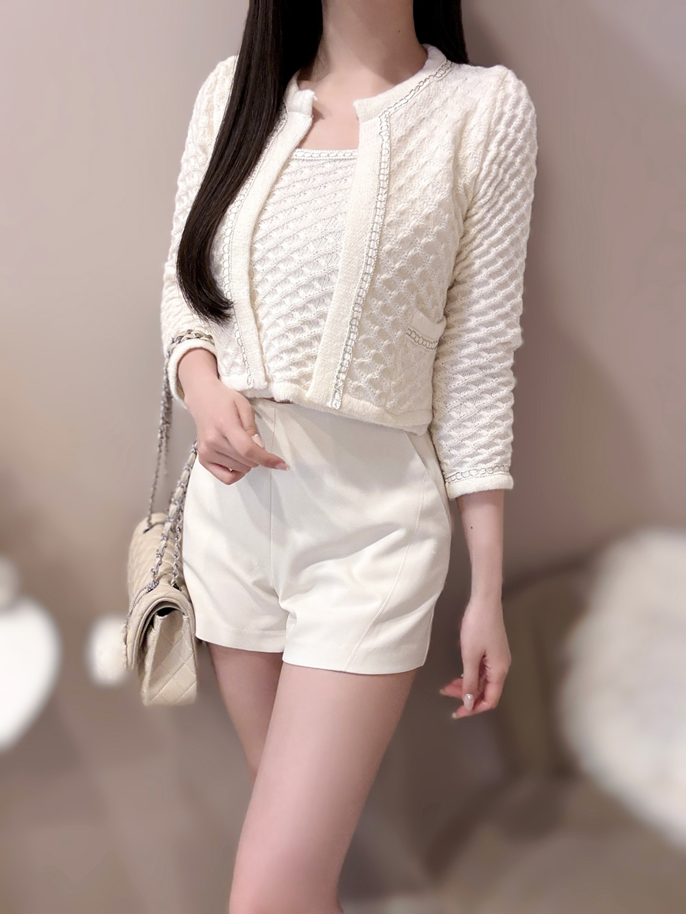 チェーンエンボスニットタンクトップ&カーディガンSET | 詳細画像7