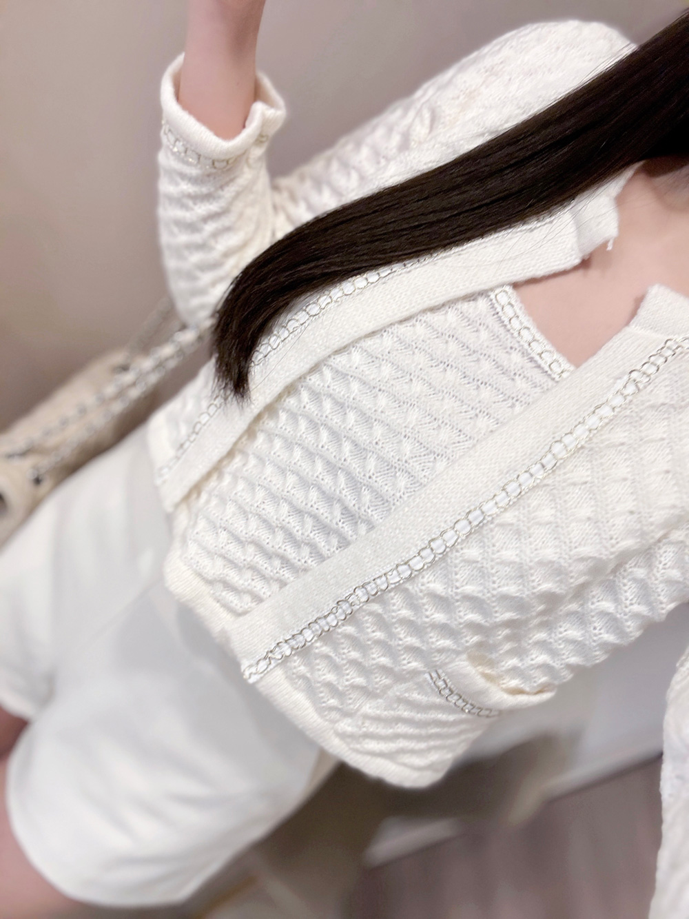 チェーンエンボスニットタンクトップ&カーディガンSET | 詳細画像12