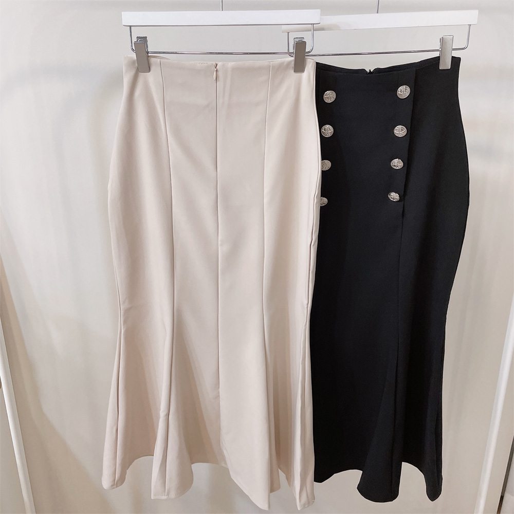 シルバーダブルボタンマーメイドスカート | 詳細画像16