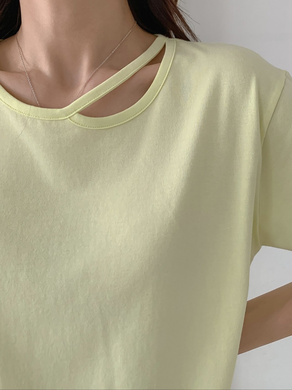 カットアウトネック半袖Tシャツ | 詳細画像7