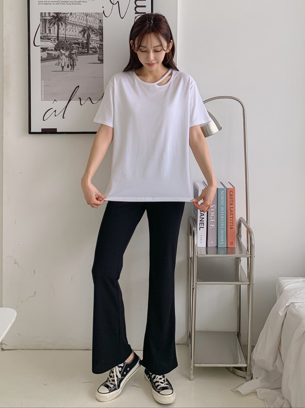 カットアウトネック半袖Tシャツ | 詳細画像17
