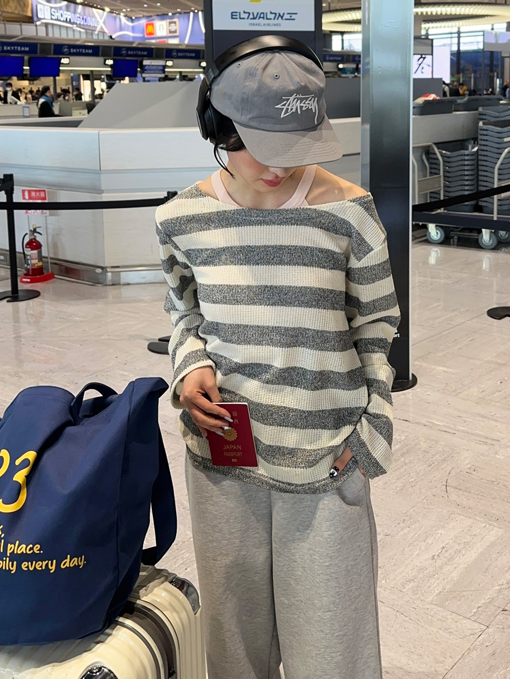2WAYボーダー シースルーサマーTシャツ | 詳細画像7