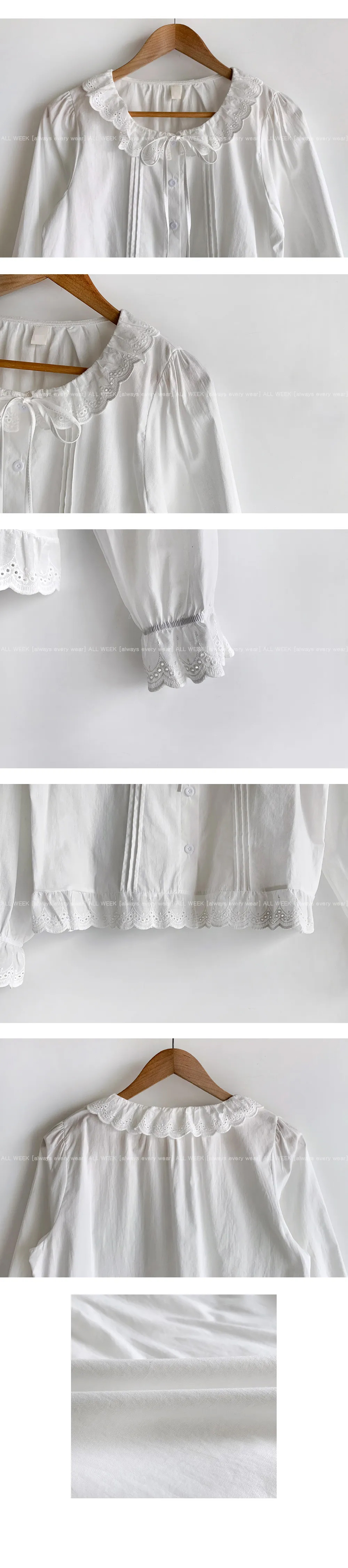 アイレットレースフリルリボンブラウス | 詳細画像16