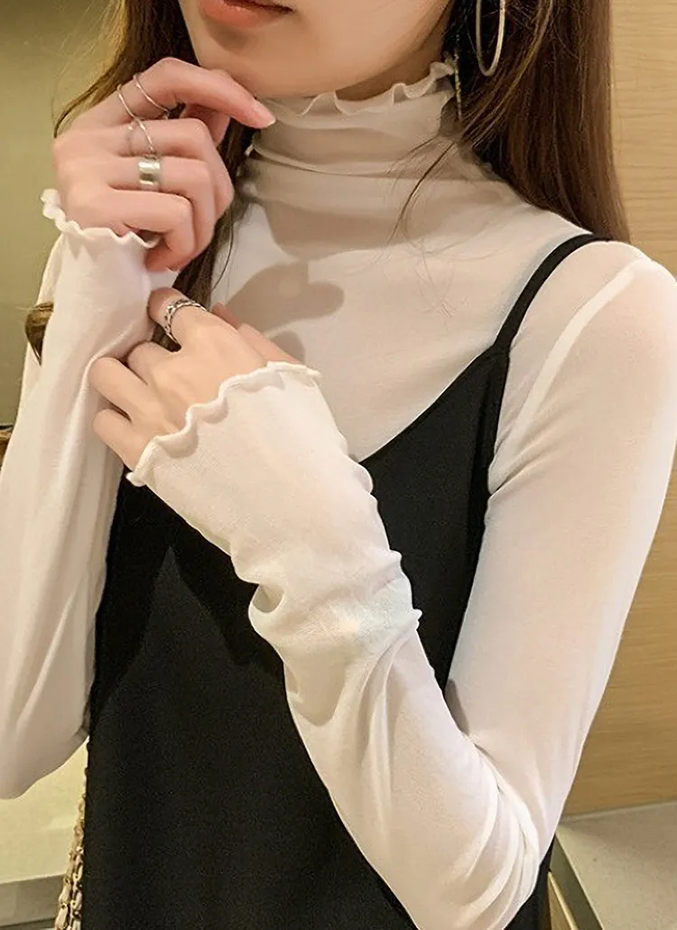 メロウハイネックシースルーTシャツ | 詳細画像1