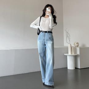 バックハートハイウエストデニムパンツ | レディース