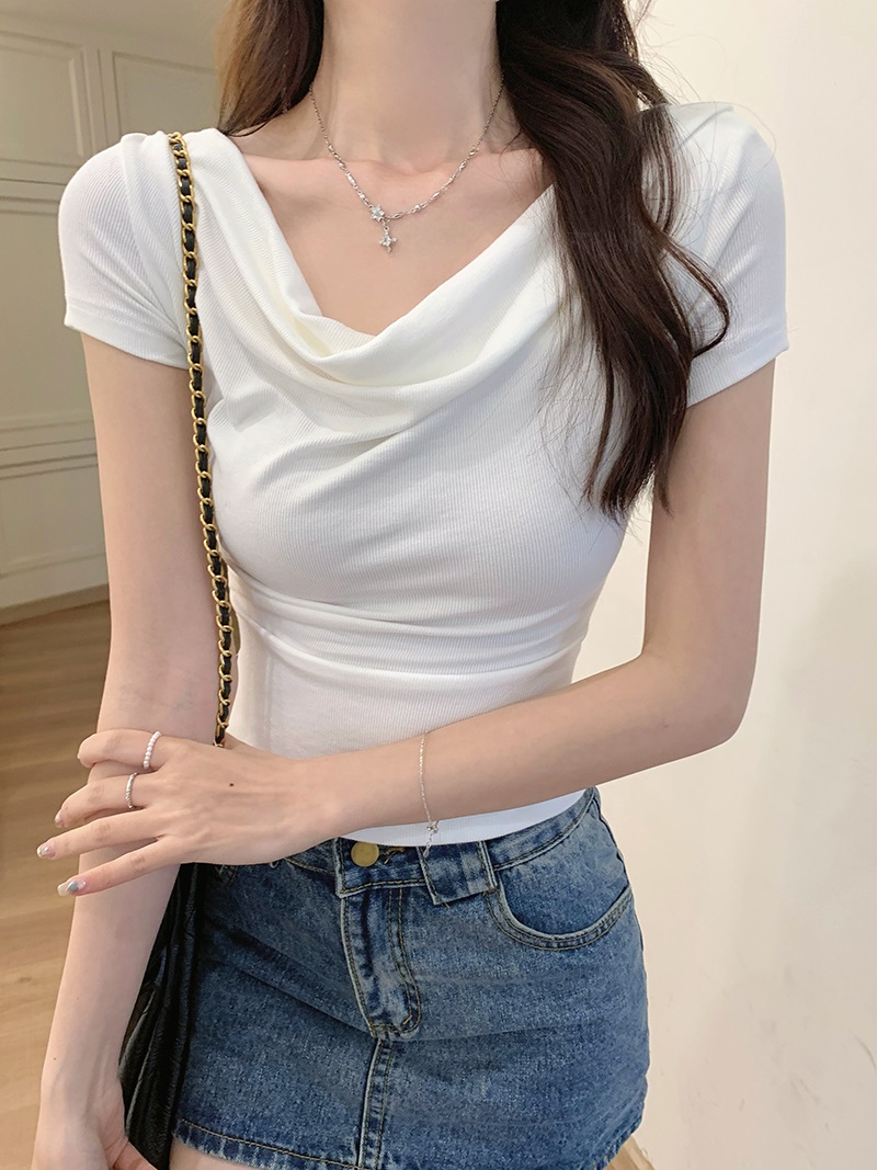 ドレープクロップドリブ半袖Tシャツ | 詳細画像19