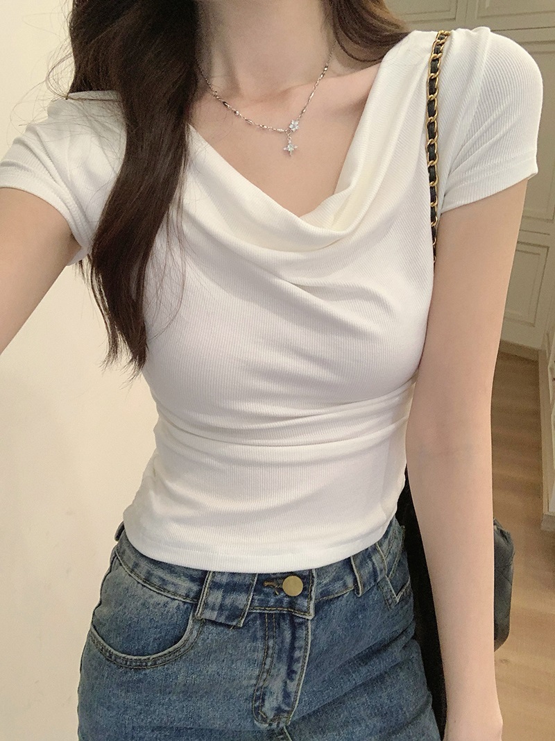 ドレープクロップドリブ半袖Tシャツ | 詳細画像21