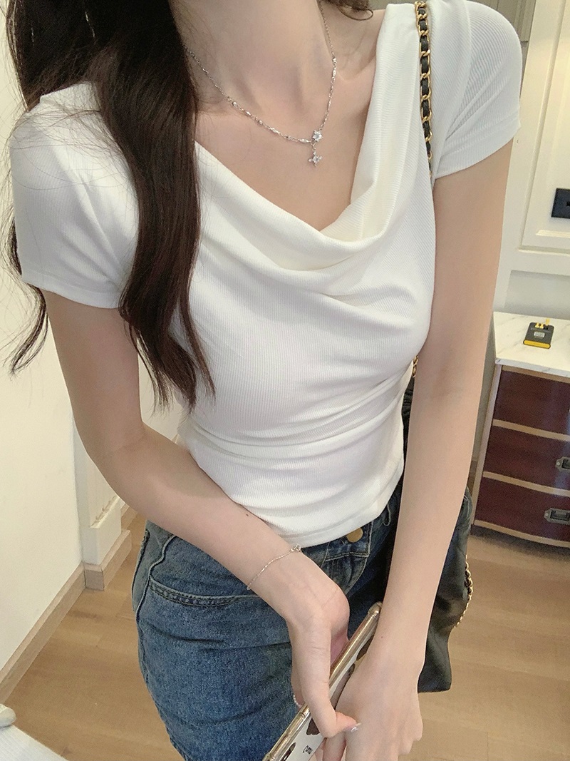ドレープクロップドリブ半袖Tシャツ | 詳細画像22