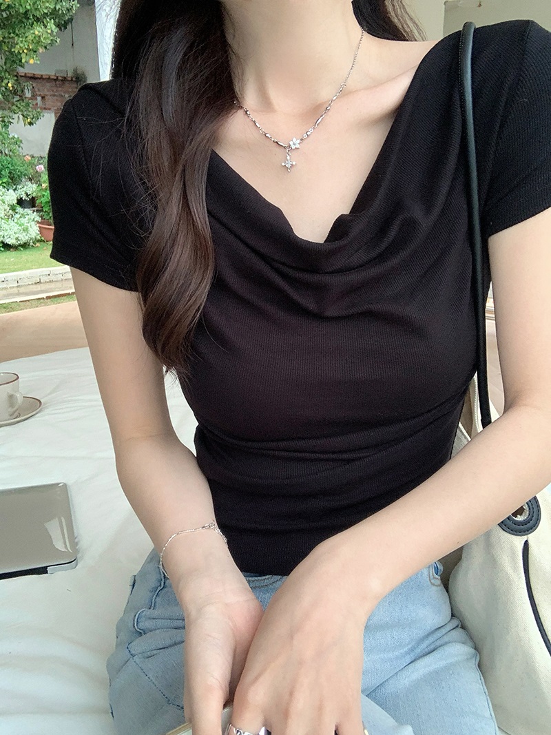 ドレープクロップドリブ半袖Tシャツ | 詳細画像25