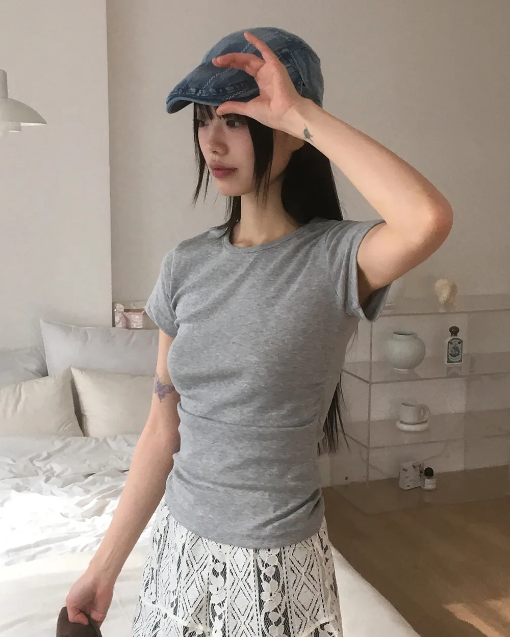 サイドシャーリング半袖Tシャツ | WONDERWONDER | 詳細画像1