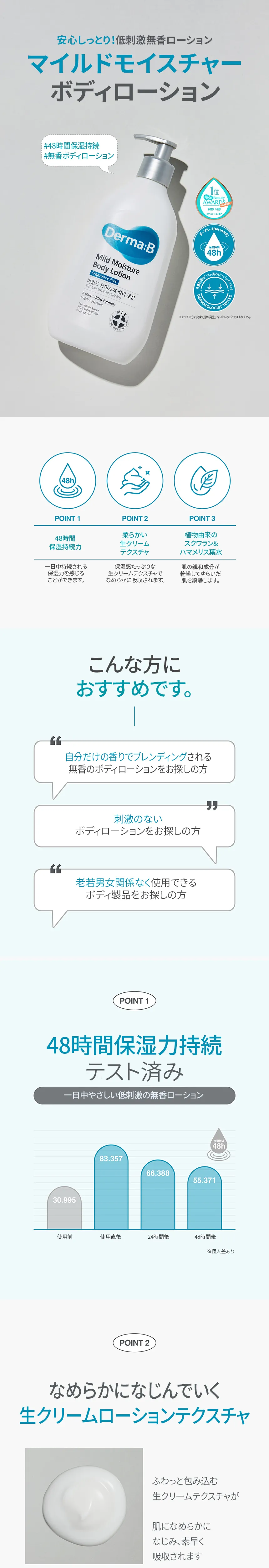 [ダーマビー] マイルドモイスチャーボディローション | 詳細画像2