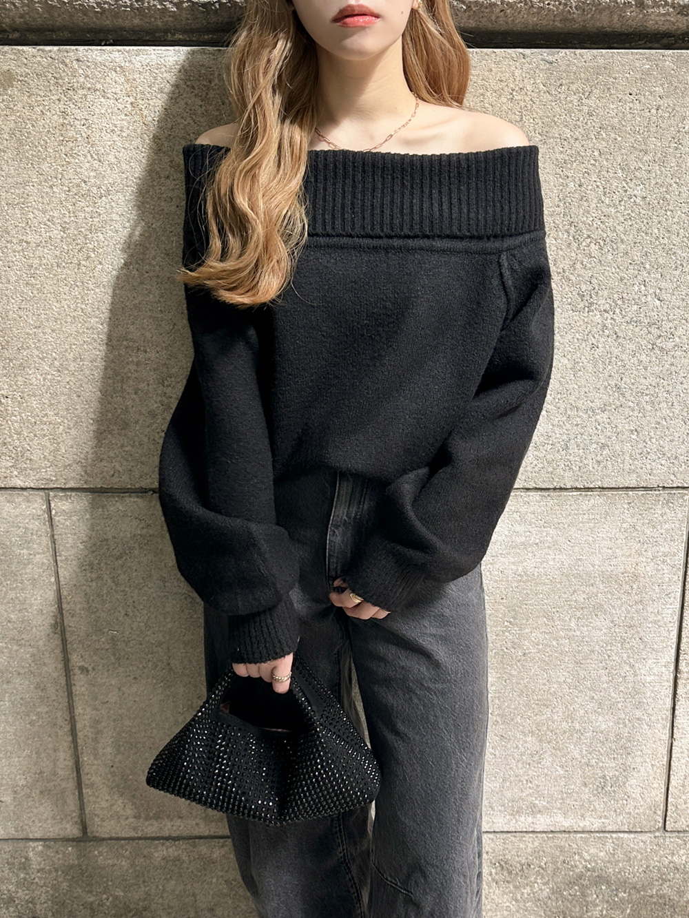 オフショルダールーズニット | 詳細画像6