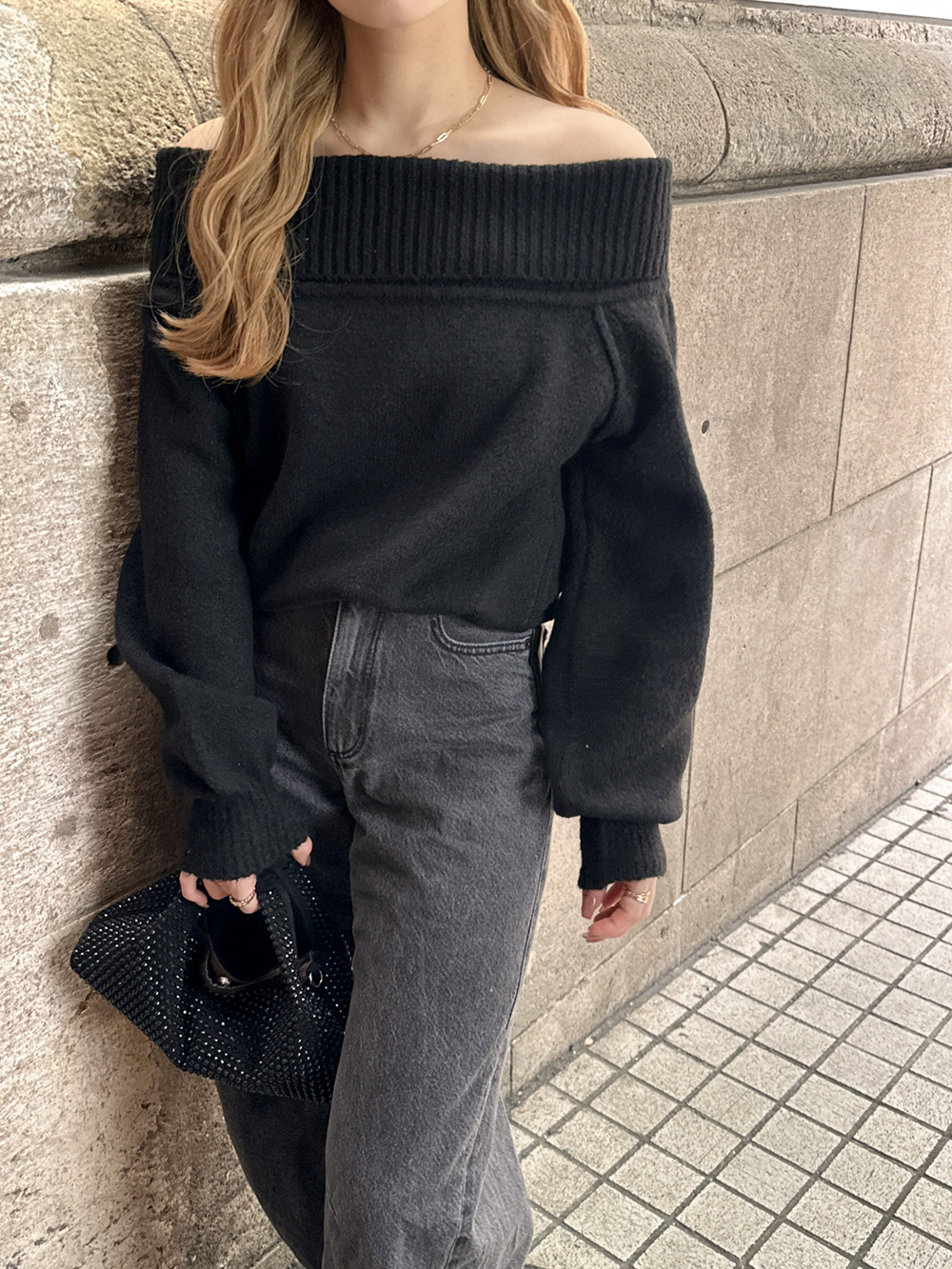 オフショルダールーズニット | 詳細画像7