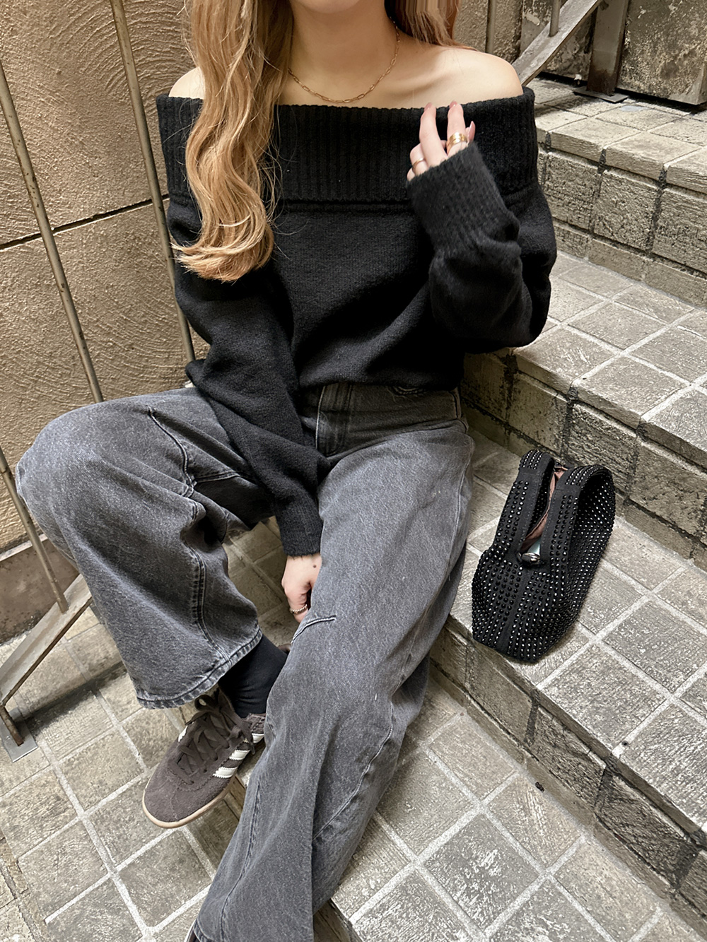 オフショルダールーズニット | 詳細画像9