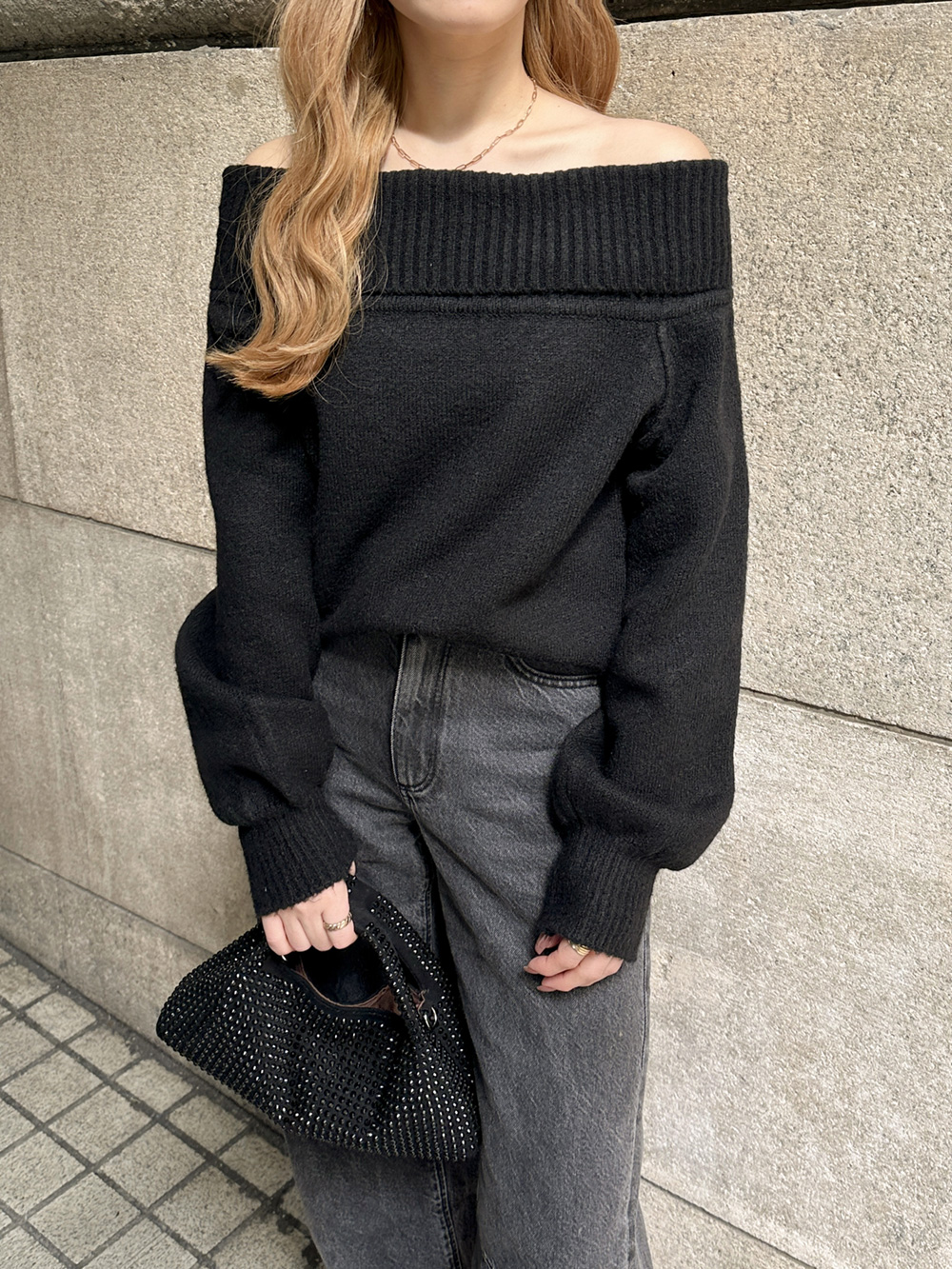 オフショルダールーズニット | 詳細画像14