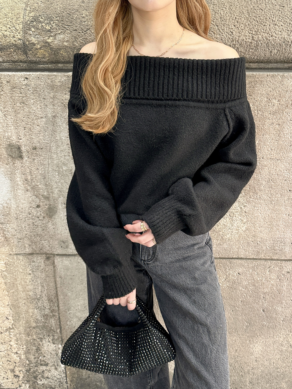 オフショルダールーズニット | 詳細画像15