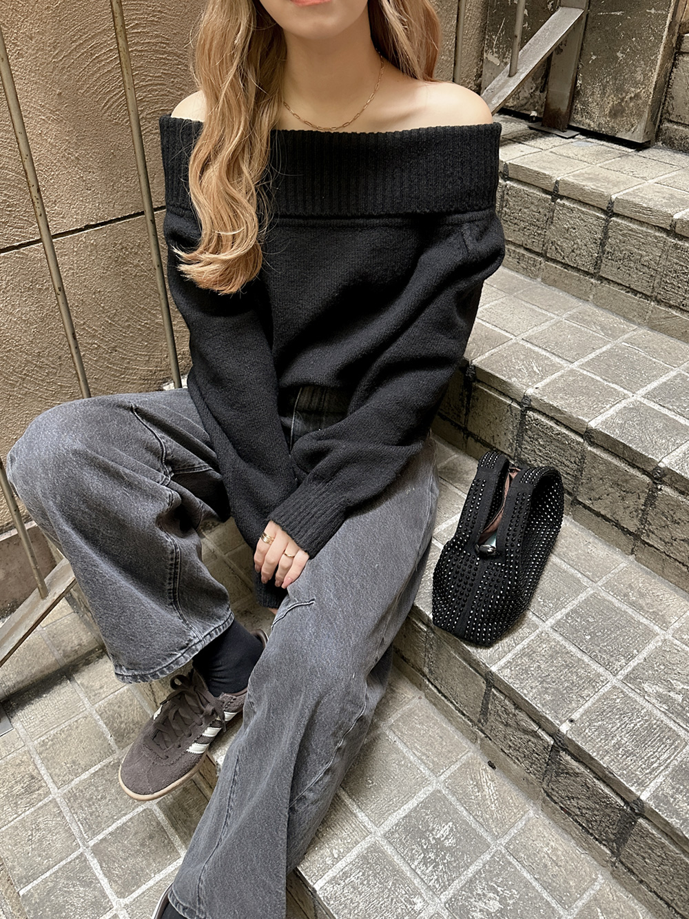 オフショルダールーズニット | 詳細画像18