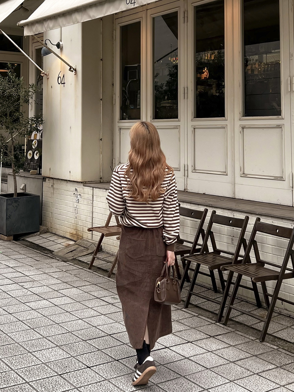 バックゴムコーデュロイIラインスカート | 詳細画像4