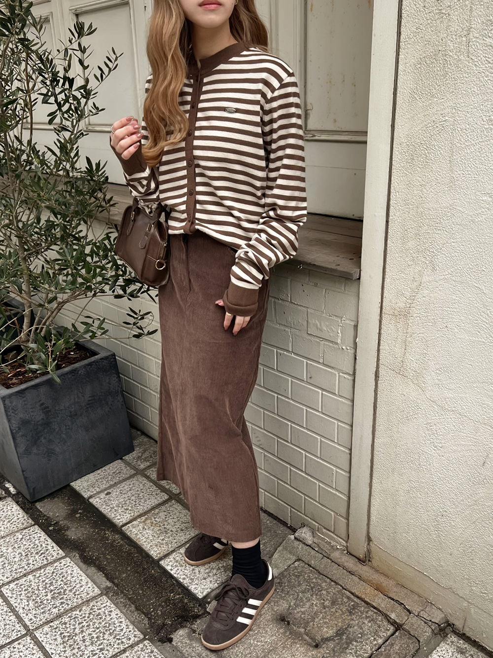 バックゴムコーデュロイIラインスカート | 詳細画像5