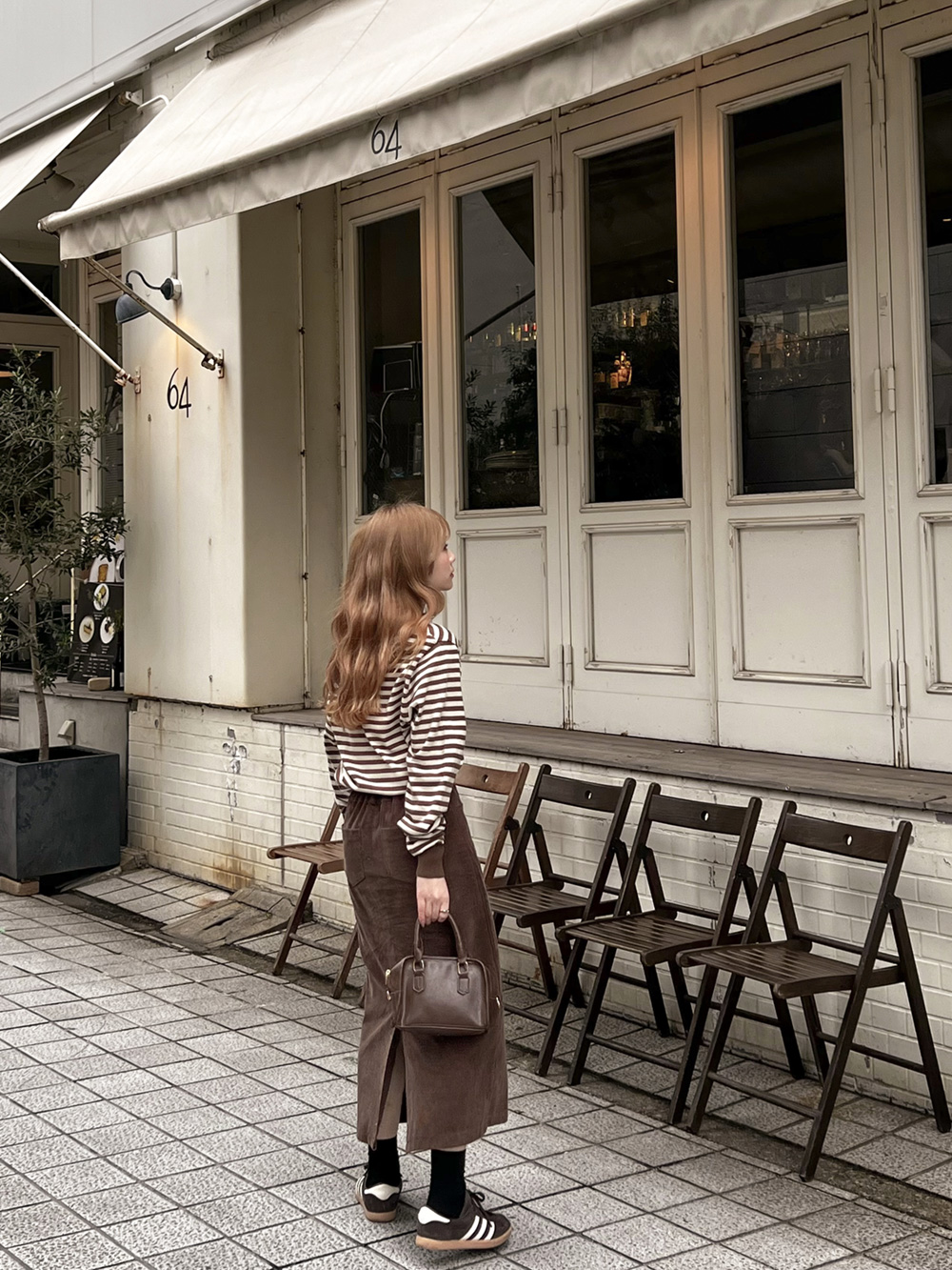 バックゴムコーデュロイIラインスカート | 詳細画像7