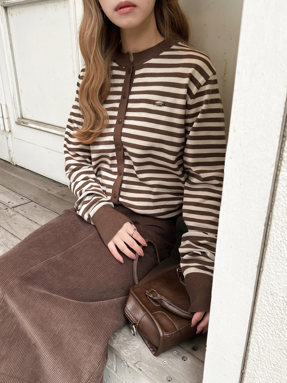 バックゴムコーデュロイIラインスカート | 詳細画像8