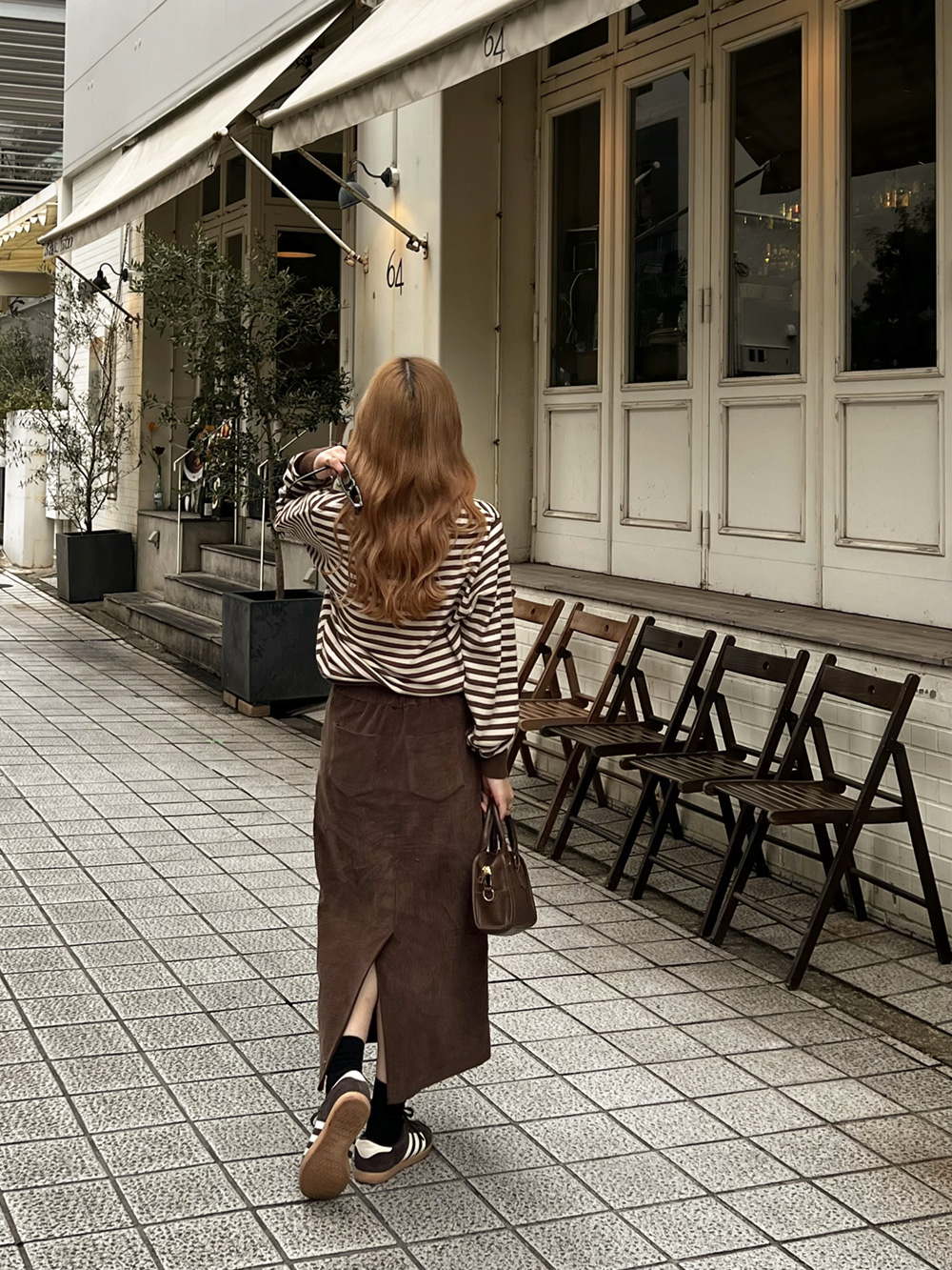 バックゴムコーデュロイIラインスカート | 詳細画像9