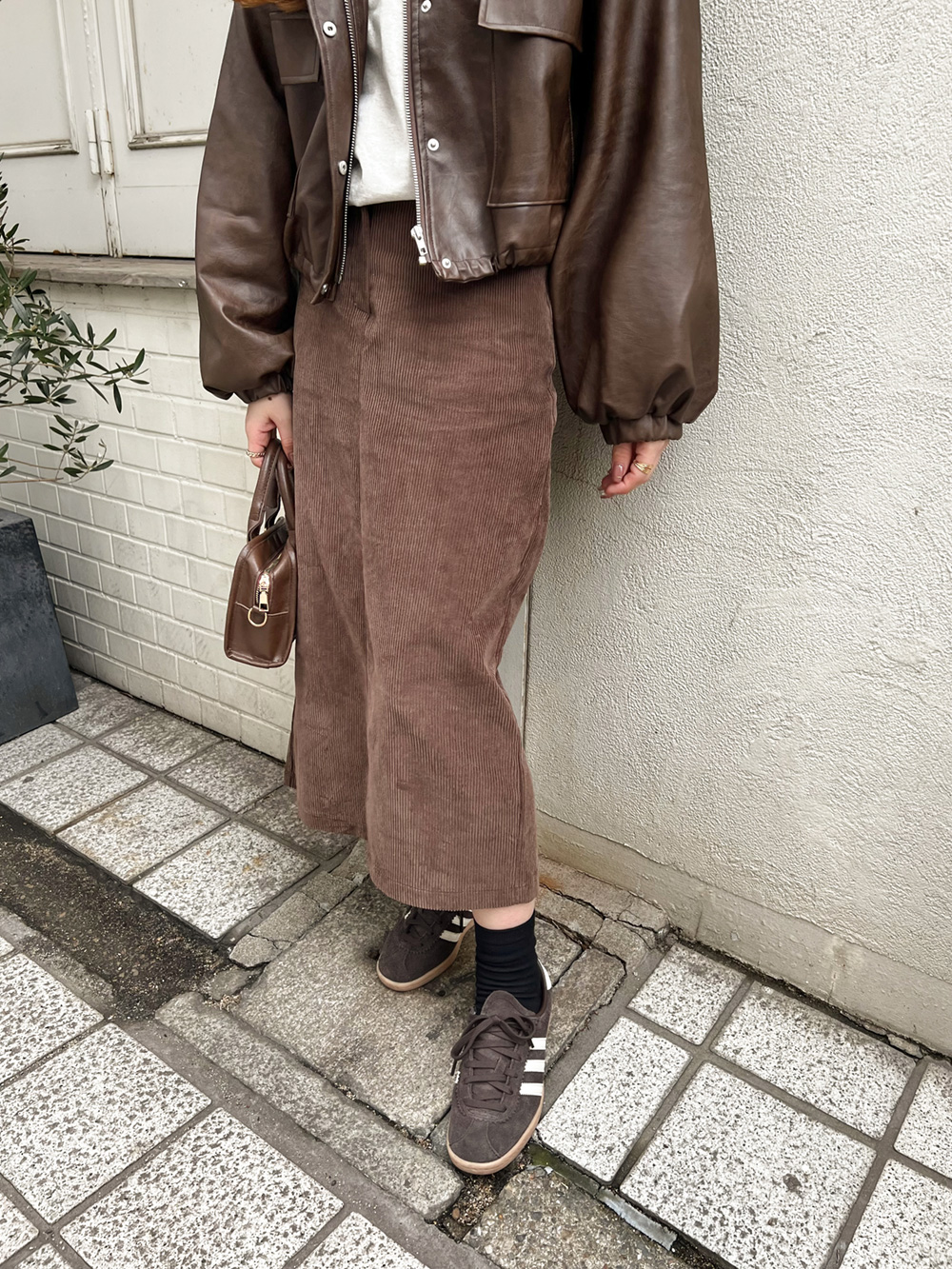 バックゴムコーデュロイIラインスカート | 詳細画像10